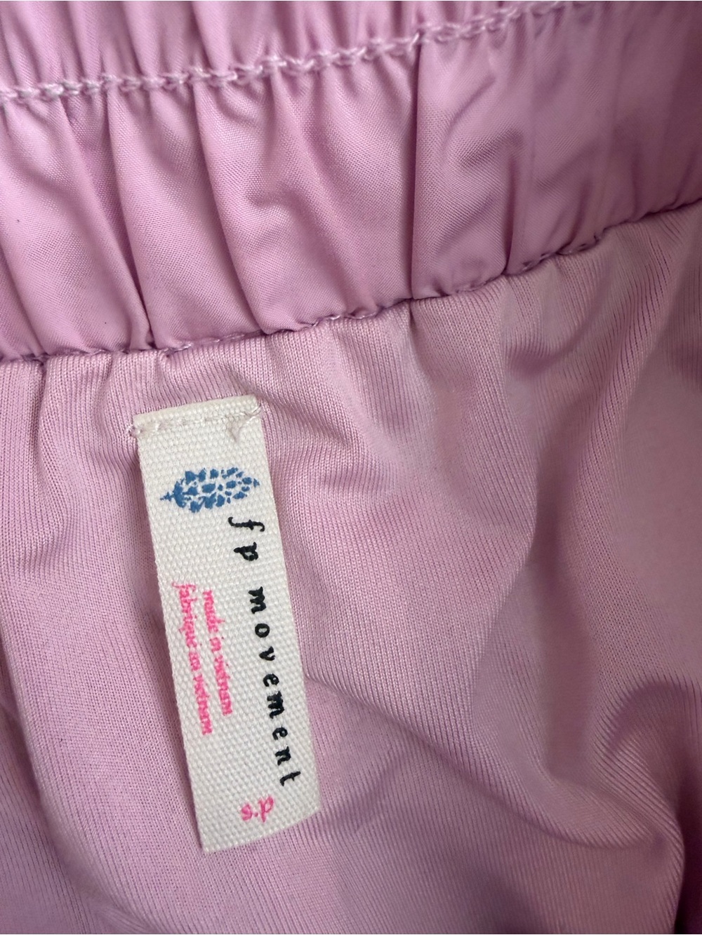 FP Movement by Free People Light Pink Elastic Waist Shorts with Pockets - Picture 3 of 3